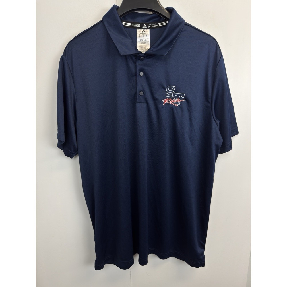 Adidas Performance Navy Blue Polo ST‎ Rebels Shirt Mens Size XL